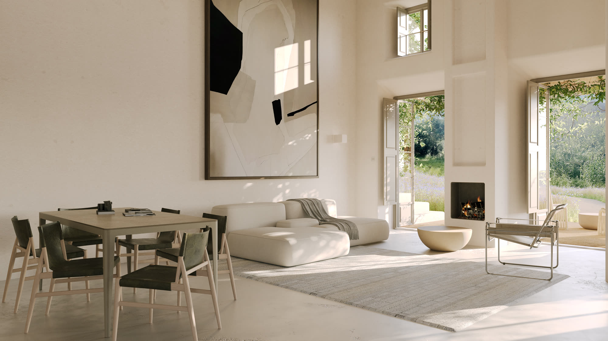 Fireplace corner